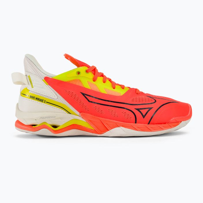 Ανδρικά παπούτσια χειροσφαίρισης Mizuno Wave Mirage 5 nflame/μαύρο/bolt2(neon) 2