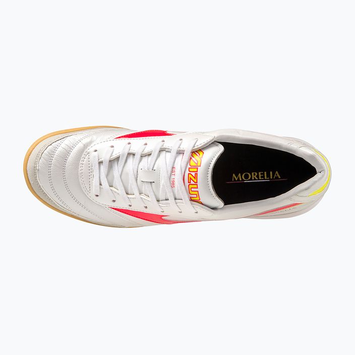 Mizuno Morelia Sala Elite IN ανδρικά ποδοσφαιρικά παπούτσια λευκά/κοραλλί κοραλλί2/bolt2 9