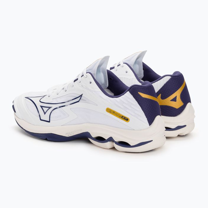 Ανδρικά παπούτσια βόλεϊ Mizuno Wave Lightning Z7 λευκό / μπλε κορδέλα / mp χρυσό 4