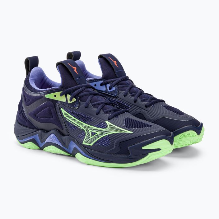Ανδρικά παπούτσια βόλεϊ Mizuno Wave Momentum 3 βράδυ μπλε / tech green / lolite 5