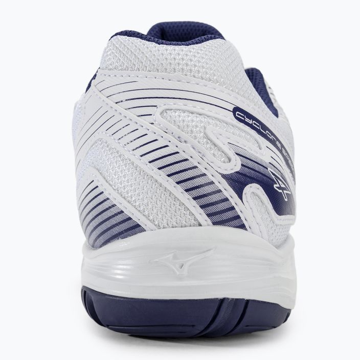 Ανδρικά παπούτσια βόλεϊ Mizuno Cyclone Speed 4 λευκό/μπλε κορδέλα/mp gold 6