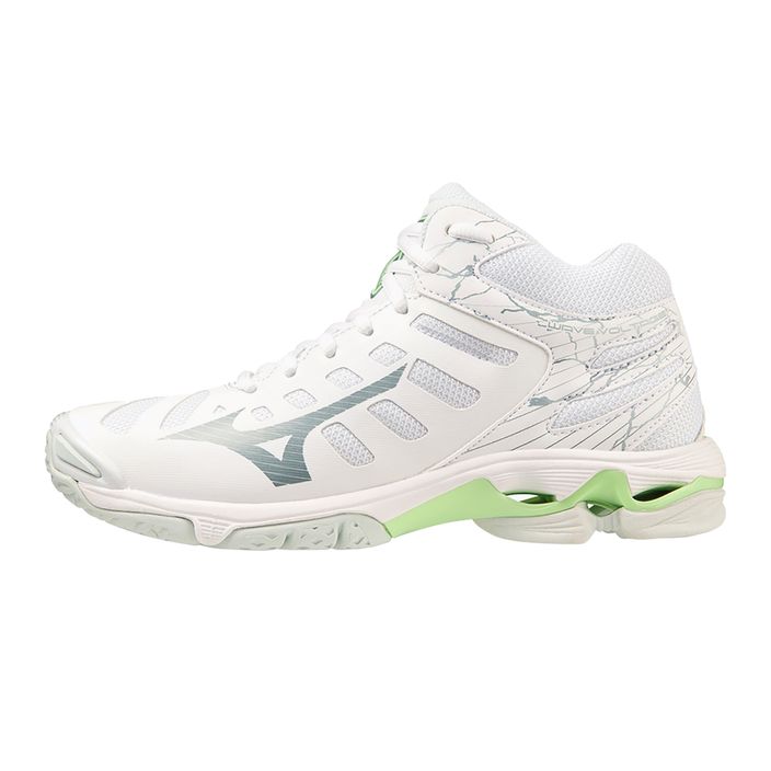 Γυναικεία παπούτσια βόλεϊ Mizuno Wave Voltage Mid λευκό/glacial ridge/patina green 2