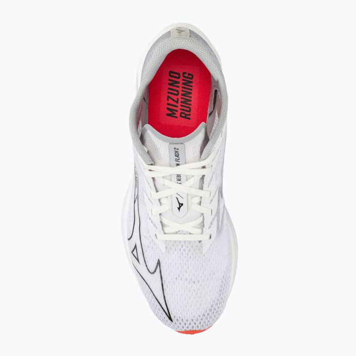 Ανδρικά παπούτσια τρεξίματος Mizuno Wave Rebellion Flash 2 λευκό/μαύρο/ομίχλη του λιμανιού 5