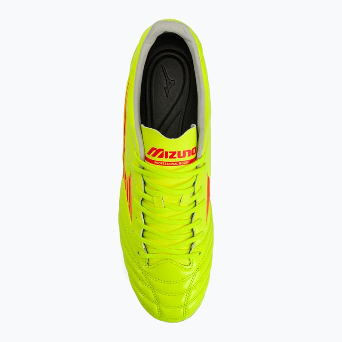Mizuno Morelia Neo IV Pro MD κίτρινο ασφαλείας/καυτό κοράλλι 2/ασημένιο γαλαξία ανδρικά ποδοσφαιρικά παπούτσια 7