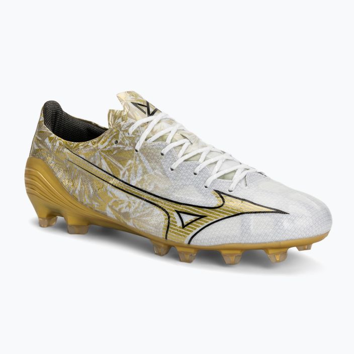 Mizuno ανδρικές μπότες ποδοσφαίρου Αlpha Elite MD λευκό/χρυσό/μαύρο