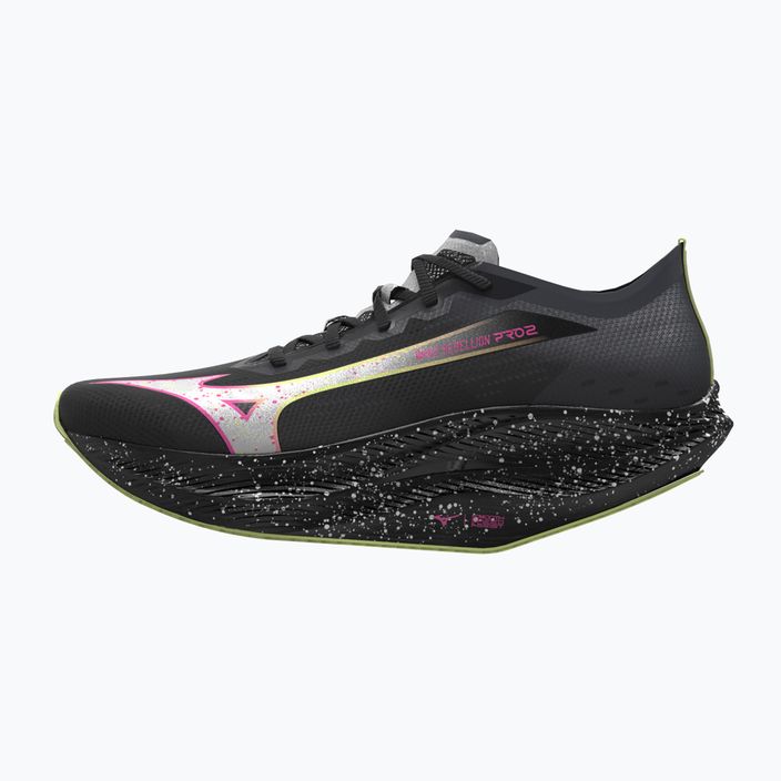 Ανδρικά παπούτσια για τρέξιμο Mizuno Wave Rebellion Pro 2 black/silver/pink tetra