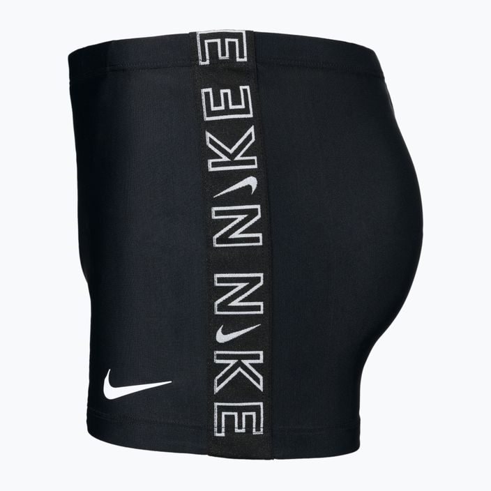 Ανδρικά μποξεράκια κολύμβησης Nike Logo Tape Square Leg μαύρο NESSB134-001 3