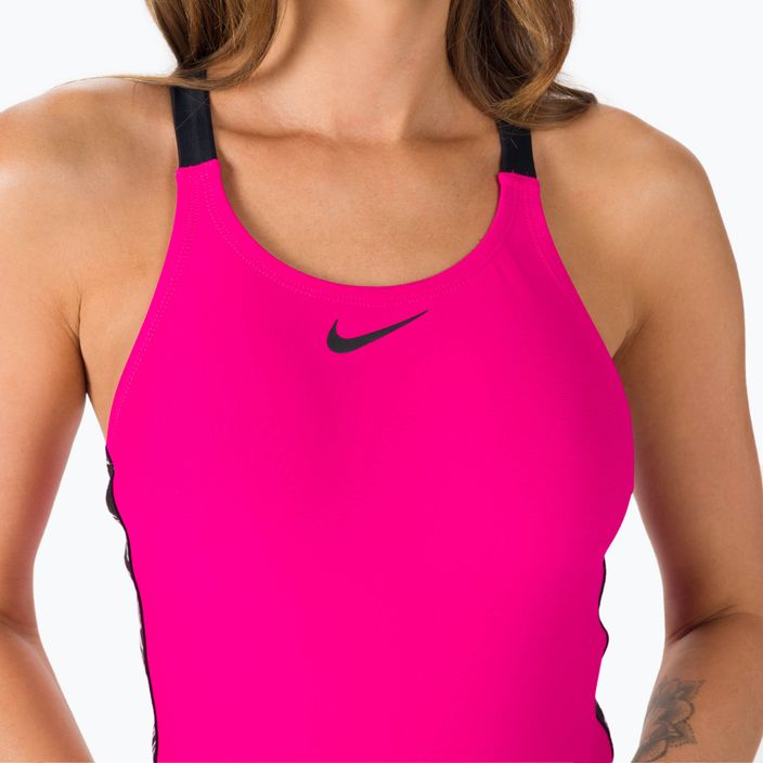 Γυναικείο ολόσωμο μαγιό Nike Logo Tape Fastback ροζ NESSB130-672 6