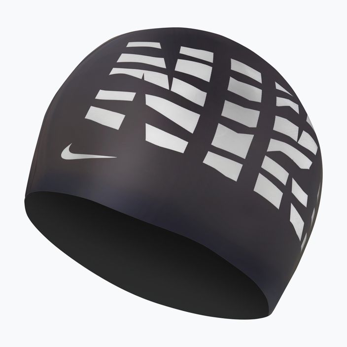 Nike Wave Stripe Graphic 3 καπέλο για κολύμπι μαύρο NESSC160-001 2