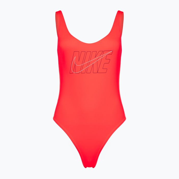 Γυναικείο ολόσωμο μαγιό Nike Multi Logo bright crimson