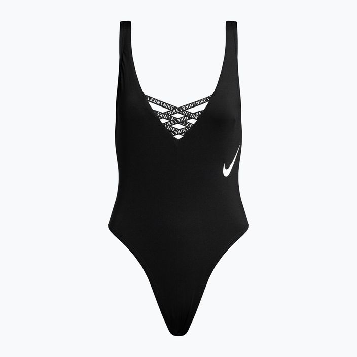 Nike Sneakerkini U-Back γυναικείο ολόσωμο μαγιό μαύρο NESSC254-001