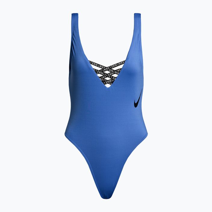 Nike Sneakerkini U-Back γυναικείο ολόσωμο μαγιό μπλε NESSC254-442