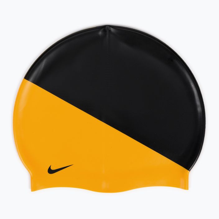 Nike JDI Σλόγκαν καπέλο για κολύμπι μαύρο και κίτρινο NESS9164-704 2