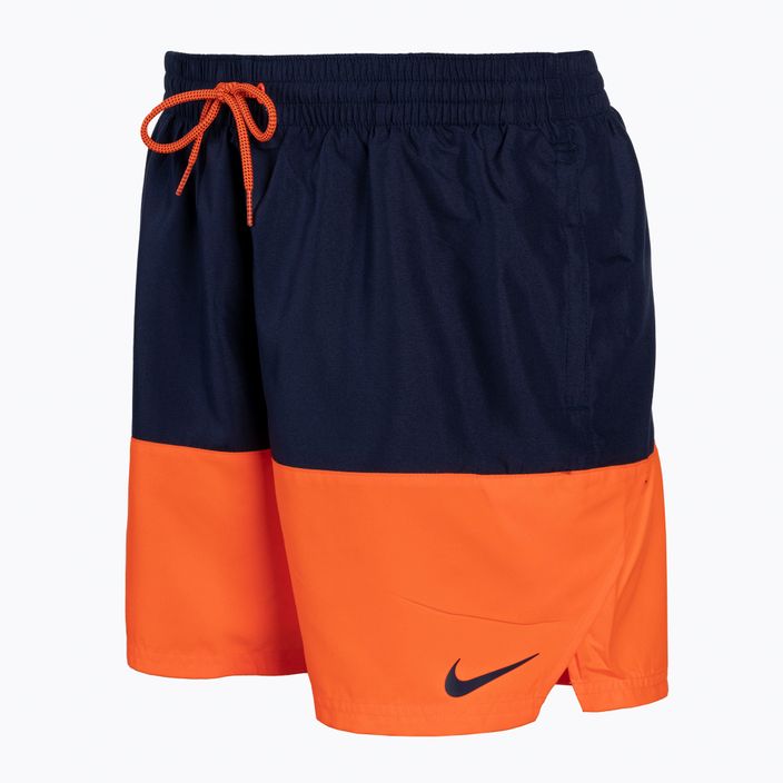 Ανδρικό μαγιό Nike Split 5" Volley σορτς σκούρο μπλε και πορτοκαλί NESSB451-822 2