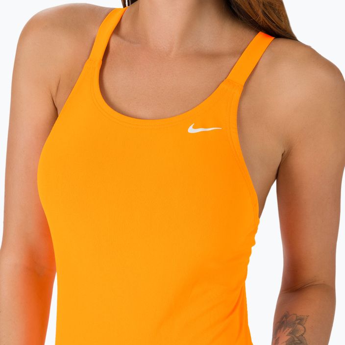 Nike Hydrastrong Solid Fastback γυναικείο ολόσωμο μαγιό πορτοκαλί NESSA001-825 4