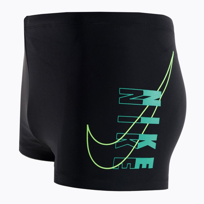 Ανδρικά μποξεράκια κολύμβησης Nike Reflect Logo Square Leg μαύρο NESSC583 3