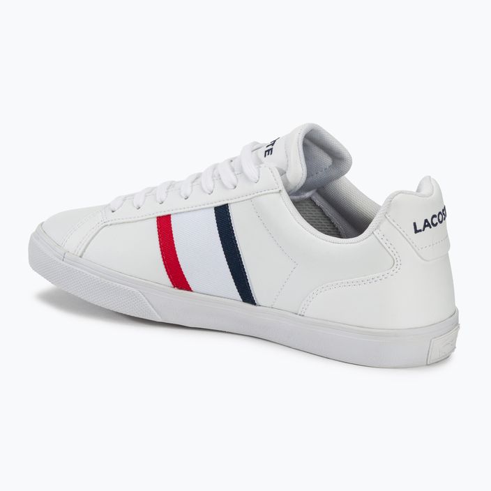 Lacoste ανδρικά παπούτσια 45CMA0055 λευκό/ναυτικό/κόκκινο 3