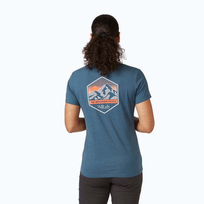 Γυναικείο trekking t-shirt Rab Stance Mountain Peak μπλε QCB-67 2