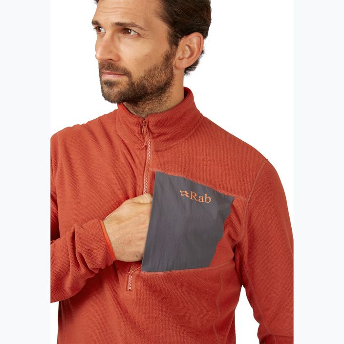 Ανδρική μπλούζα Rab Tecton Pull-On φούτερ κόκκινος πηλός 5