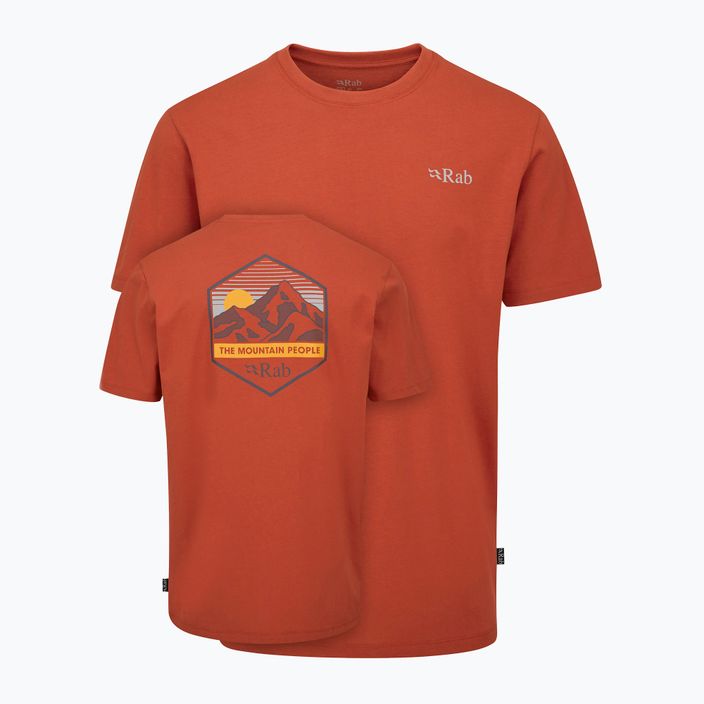 Ανδρικό μπλουζάκι Rab Stance Mountain Peak red clay t-shirt 5