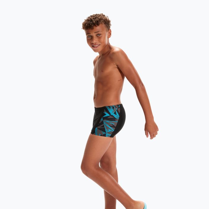 Speedo HyperBoom Placement παιδικό κολυμβητικό παντελόνι μαύρο/μπολτ/γκρι περιστέρι 5