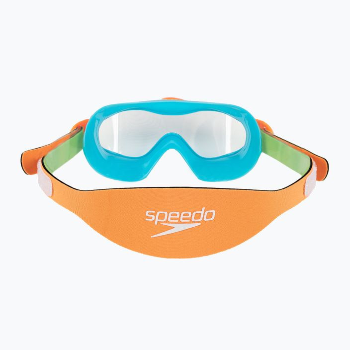 Παιδική μάσκα κολύμβησης Speedo Sea Squad Jr μπλε γαλάζιο/πράσινο φλούο/πορτοκαλί φλούο/καθαρό 5