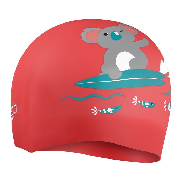 Speedo Printed Silicone Junior παιδικό καπέλο κόκκινο 8-0838614635 2
