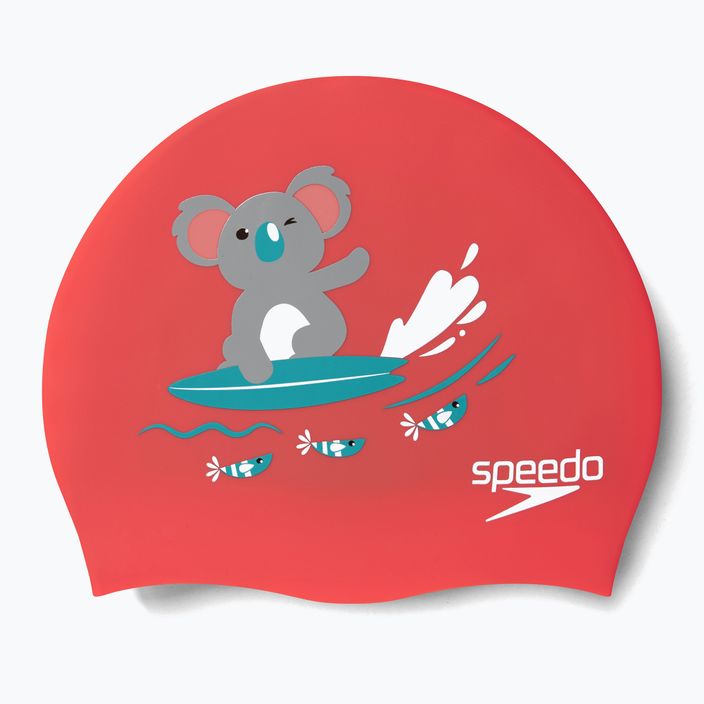 Speedo Printed Silicone Junior παιδικό καπέλο κόκκινο 8-0838614635 3