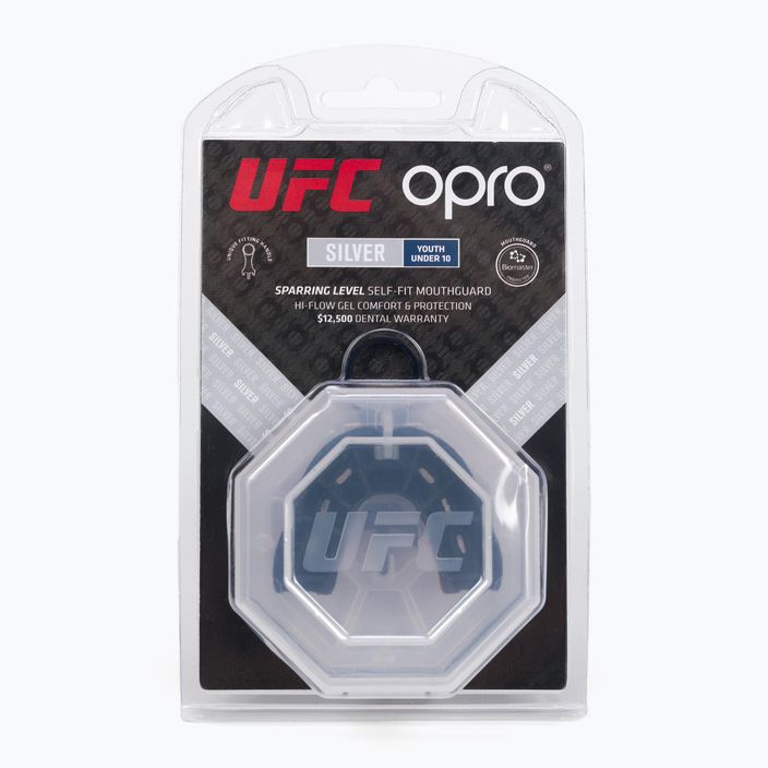 Opro UFC Silver παιδικό προστατευτικό σαγονιού κόκκινο