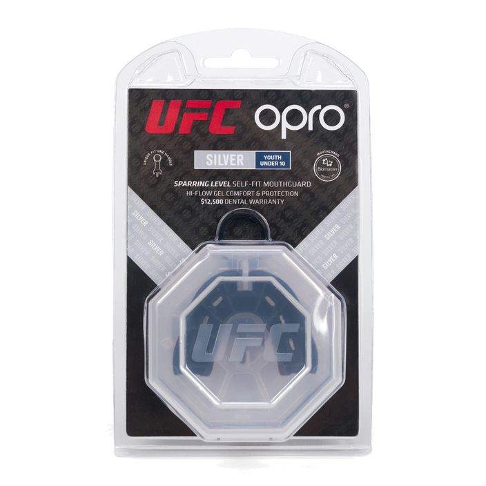 Opro UFC Silver παιδικό προστατευτικό σαγονιού κόκκινο 2