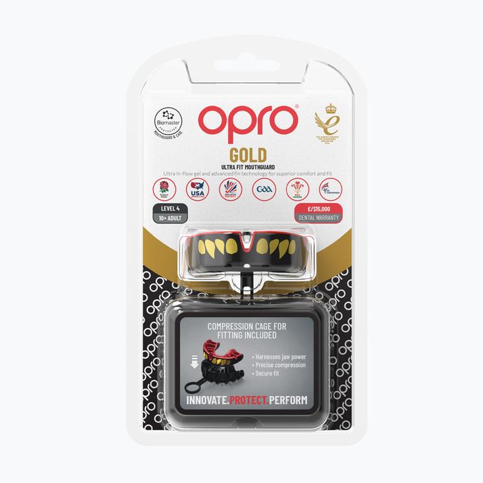 Opro Gold GEN5 προστατευτικό σαγονιού μαύρο/κόκκινο/χρυσό 2