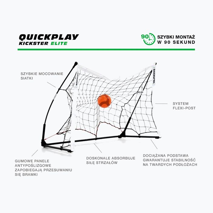 QuickPlay Kickster Elite γκολ ποδοσφαίρου 300 x 100 cm λευκό QP1181 8