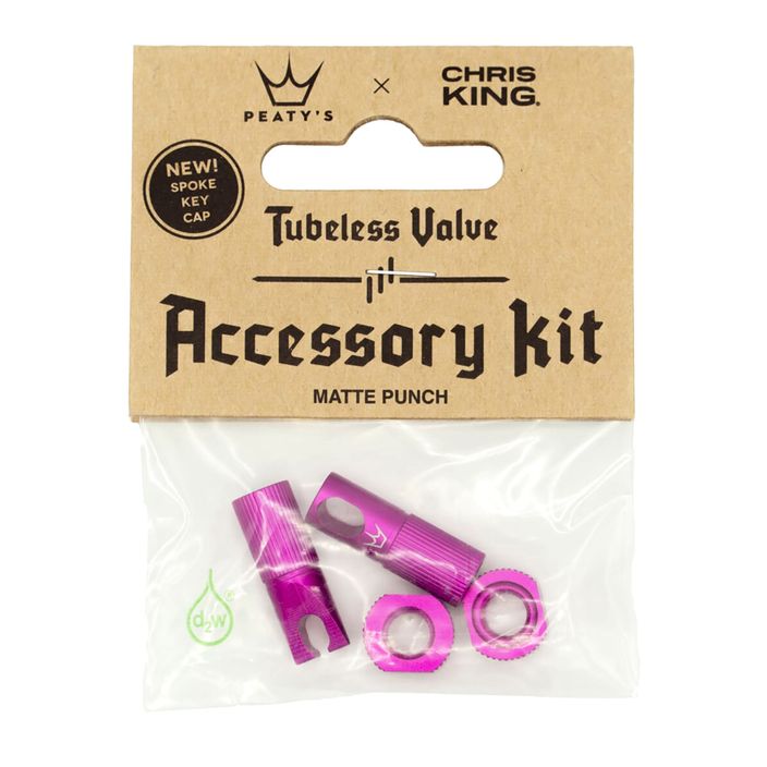 Peaty's X Chris King Mk2 Tubeless Valves Accessory Kit καπάκι βαλβίδας ελαστικού ποδηλάτου ροζ 83803 2