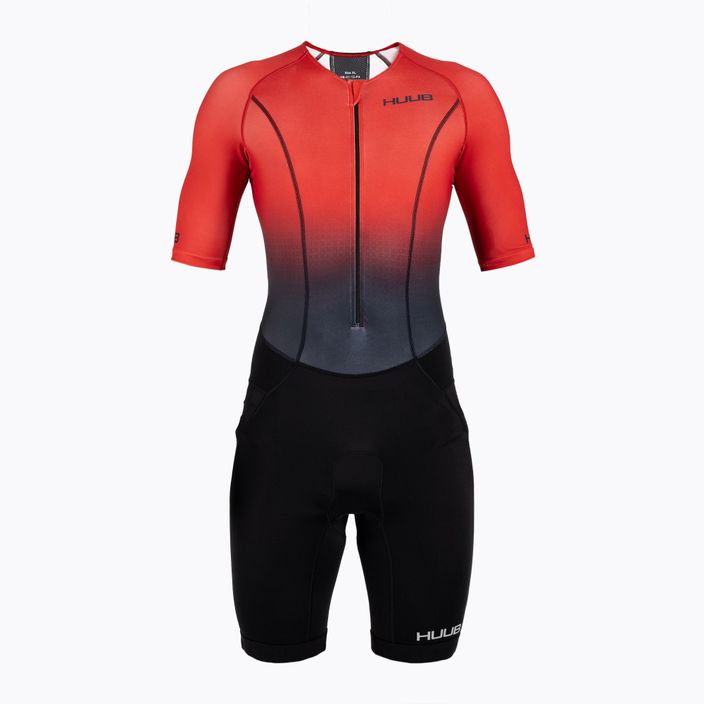 Ανδρικό HUUB Commit Long Course Triathlon Suit μαύρο/κόκκινο COMLCS