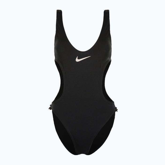 Nike Wild γυναικείο ολόσωμο μαγιό μαύρο και λευκό NESSD255-001