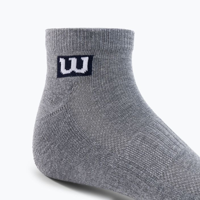 Ανδρικές κάλτσες προπόνησης Wilson Premium Low Cut 3 πακέτα γκρι W8F3H-3730 3