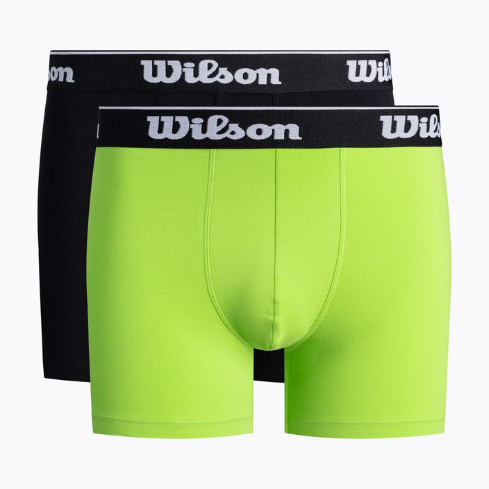 Ανδρικά σορτς μποξεράκια Wilson 2 πακέτα μαύρο/πράσινο W875V-270M