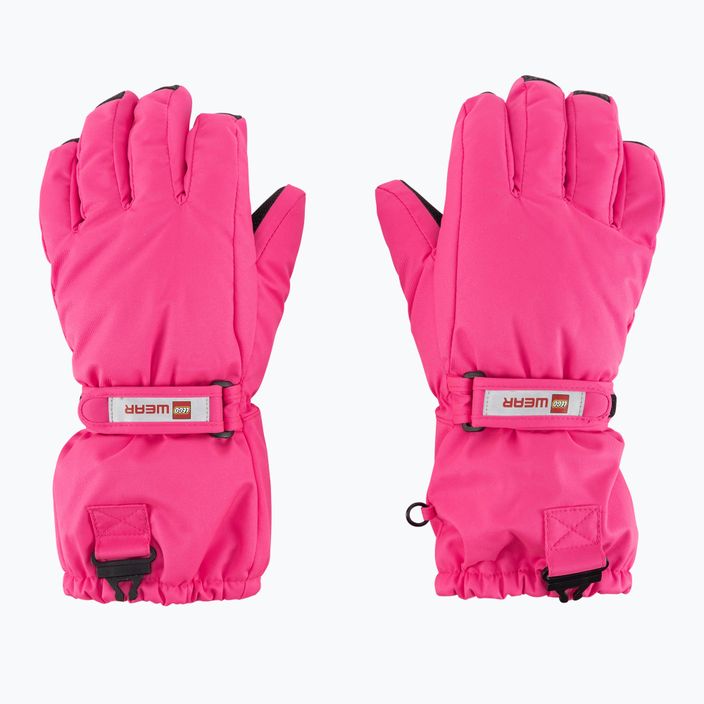 Παιδικά γάντια σκι LEGO Lwazun 705 ροζ 11010250 3