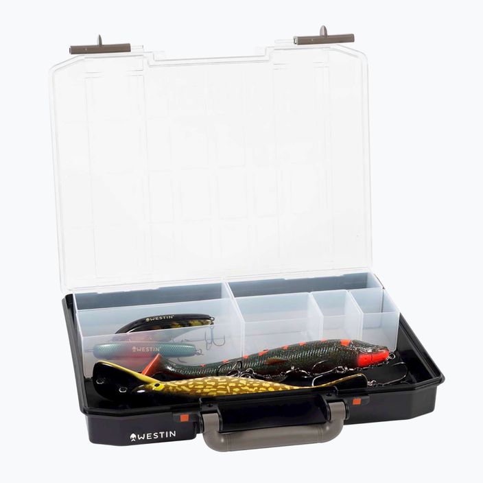 Westin fishing box W6 Lure Vault Incl. 4 ένθετα μαύρο/καθαρό 2