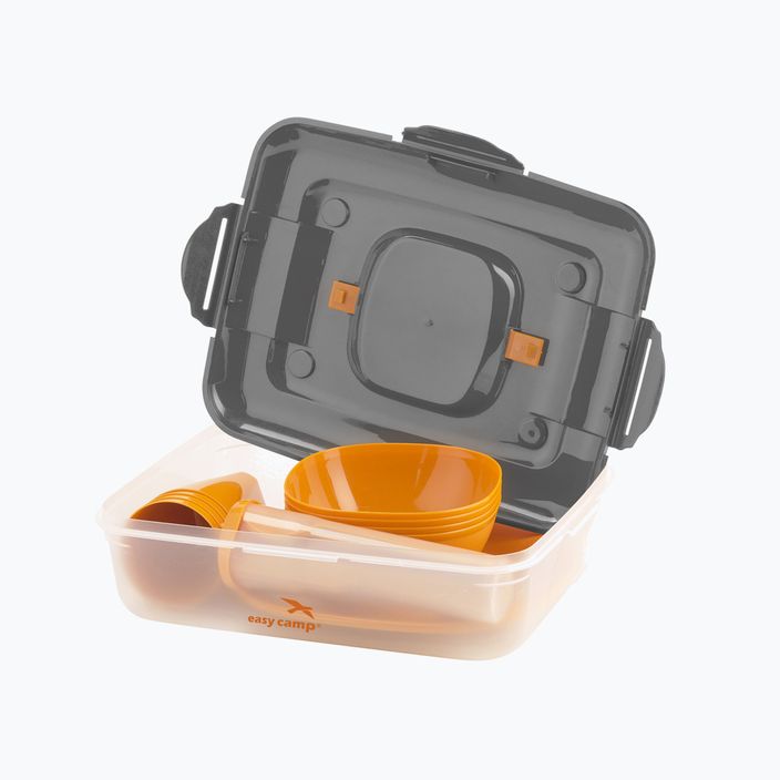 Easy Camp Cerf Picnic Box 4 ατόμων σετ μαγειρικών σκευών πεζοπορίας πορτοκαλί 680162 10