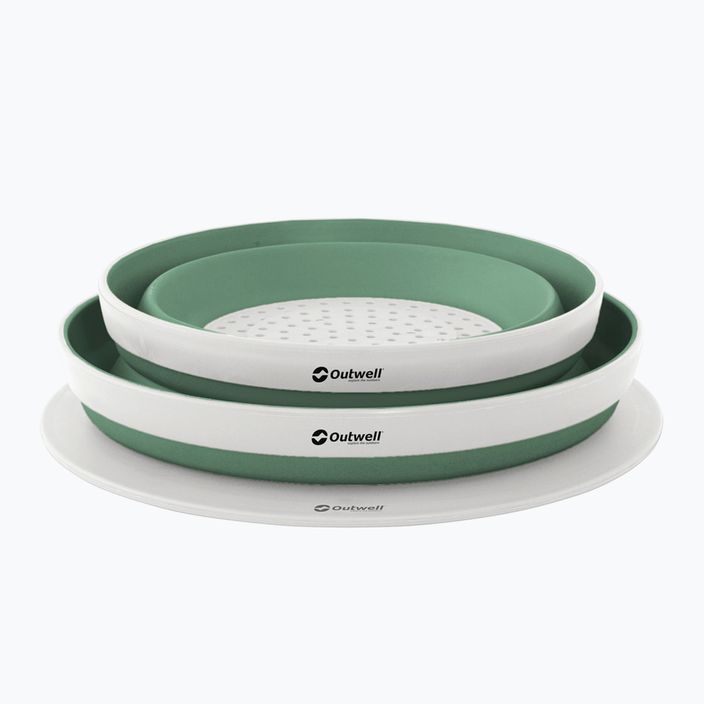 Outwell Collaps Bowl και Colander Set πράσινο και λευκό 651114 μαγειρικά σκεύη 3