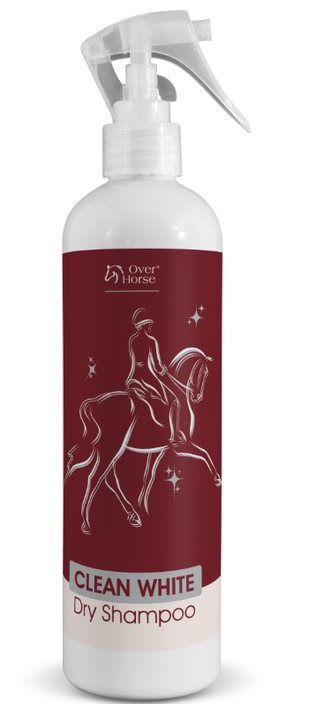 Ξηρό σαμπουάν για άλογα με ανοιχτόχρωμο τρίχωμα Over Horse Clean White 400 ml