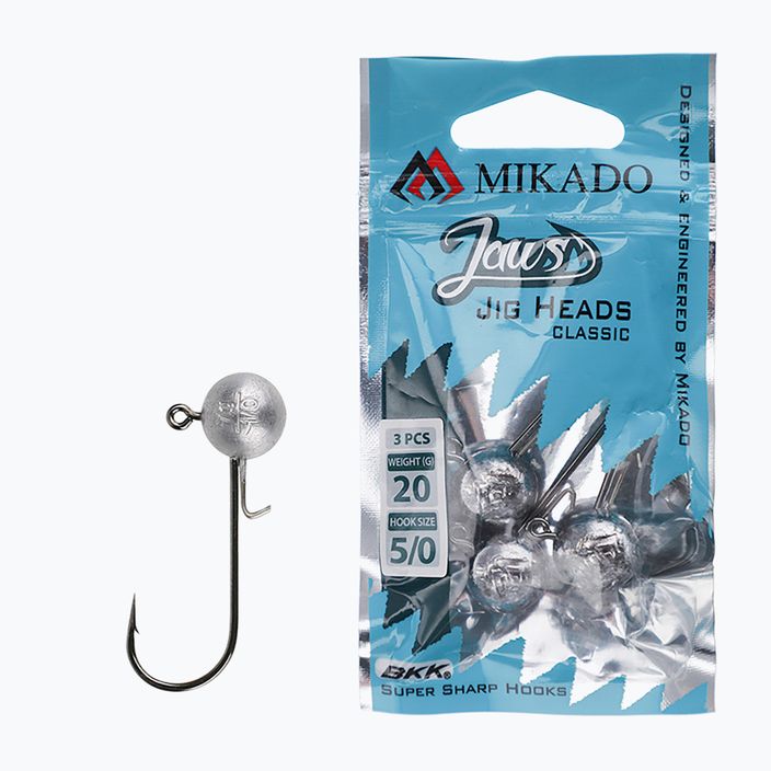 Mikado Jaws Classic jig head 25g 3pcs μαύρο OMGJC-25 2