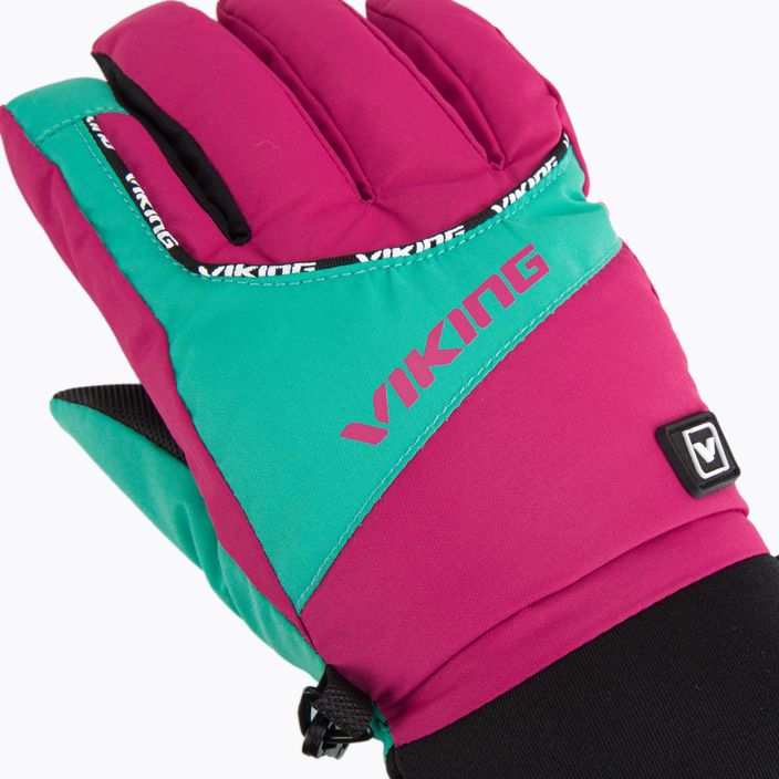 Παιδικά γάντια σκι Viking Fin ροζ 120/19/9753 4