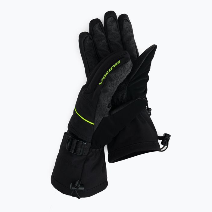 Ανδρικά γάντια σκι Viking Bormio μαύρο/κίτρινο 110/20/4098