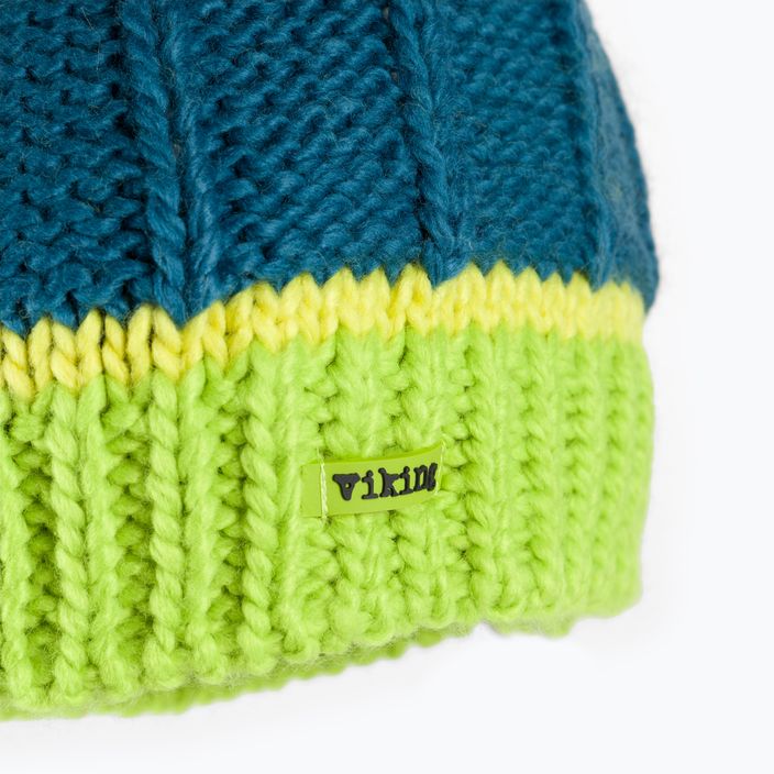 Viking Kiddi μπλε-πράσινο παιδικό χειμερινό καπέλο 201/21/8940 3