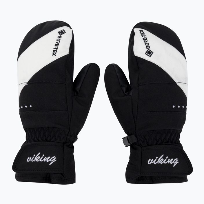 Γυναικεία γάντια σκι Viking Sherpa GTX Mitten Ski μαύρο και άσπρο 150/22/0077/01 3
