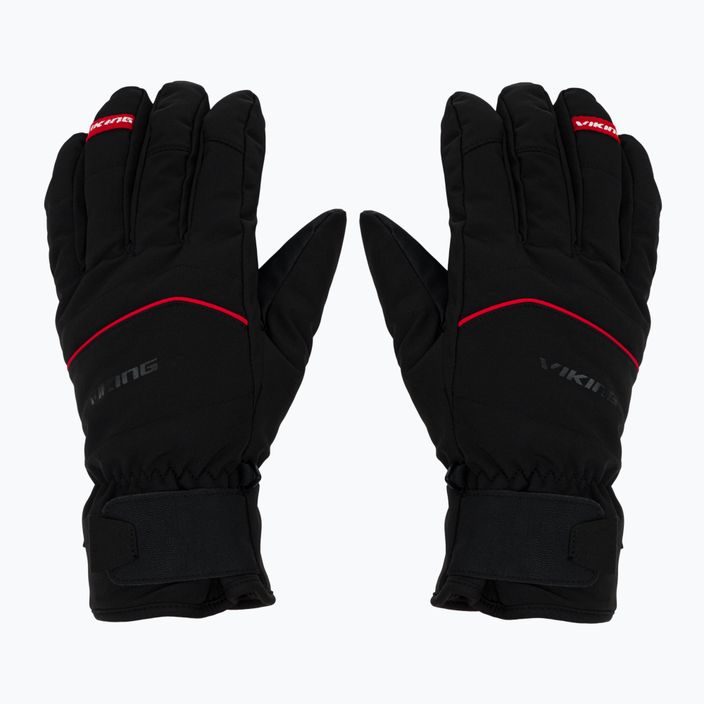 Ανδρικά γάντια σκι Viking Solven Μαύρο/κόκκινο 110/23/7558/34 2
