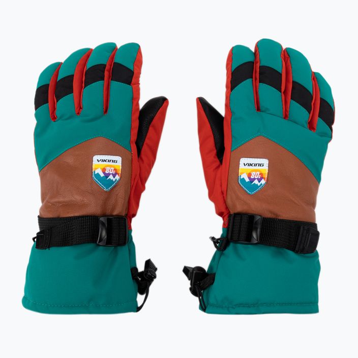 Viking Brother Louis ανδρικά γάντια σκι πράσινα/κόκκινα 110/24/6226 3