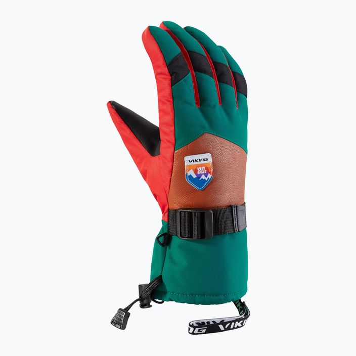 Viking Brother Louis ανδρικά γάντια σκι πράσινα/κόκκινα 110/24/6226 5